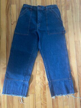 Black Big Bud Press Carpenter Jeans (with custom cutoff) - Size L